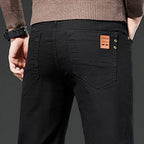 Men White Jeans Elasticity Straight Slim Fit Casual Soft Business Classic Brand Trousers Fashion Advanced Stretch Denim Pants - Matrix Studios