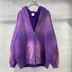 Men's Zip Up Hoodies Tie Dye Washed Double Oversize Cardigan Sweatshirt Loose Plus Plush Gradient Man Hooded Pullovers Winter - Matrix Studios