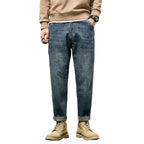 2025 Autumn and Winter New Loose and Versatile Harem Pants Retro Simple Fashion Solid Color Comfortable Versatile Jeans for Men - Matrix Studios