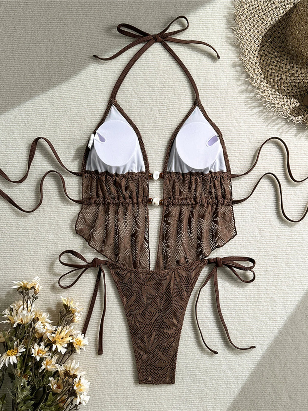 2026 Hollow Out Tankini Halter Bikini Female Swimsuit Women Swimwear Padded Bather Bathing Suit Swim Two-Pieces Bikini Set K8236 - Matrix-studios.com