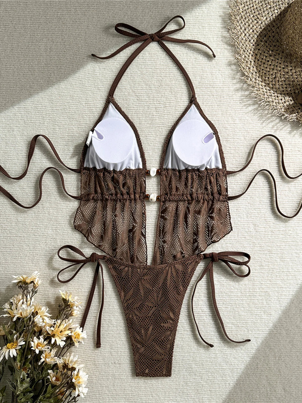 2026 Hollow Out Tankini Halter Bikini Female Swimsuit Women Swimwear Padded Bather Bathing Suit Swim Two-Pieces Bikini Set K8236 - Matrix-studios.com