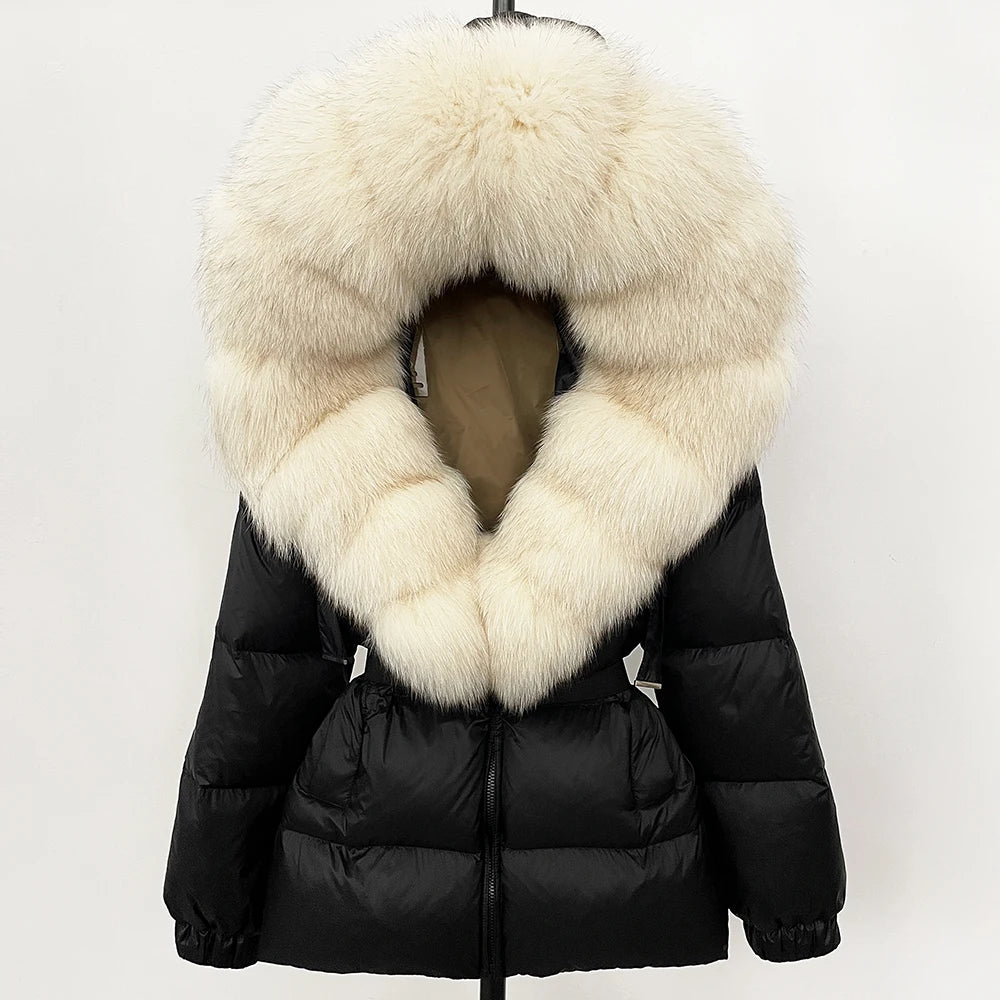 OFTBUY Winter Clothing Puffer Jacket Women Real Fox Fur Hooded Thick Warm 90% White Duck Down Coat Female Parkas Waterproof - Matrix Studios