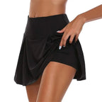 Summer Women Sprints Tennis Dance Fitness Short Skirts Quick Drying Solid Female Lining High Waist Mini Skirts Shorts DF4987 - Matrix-studios.com