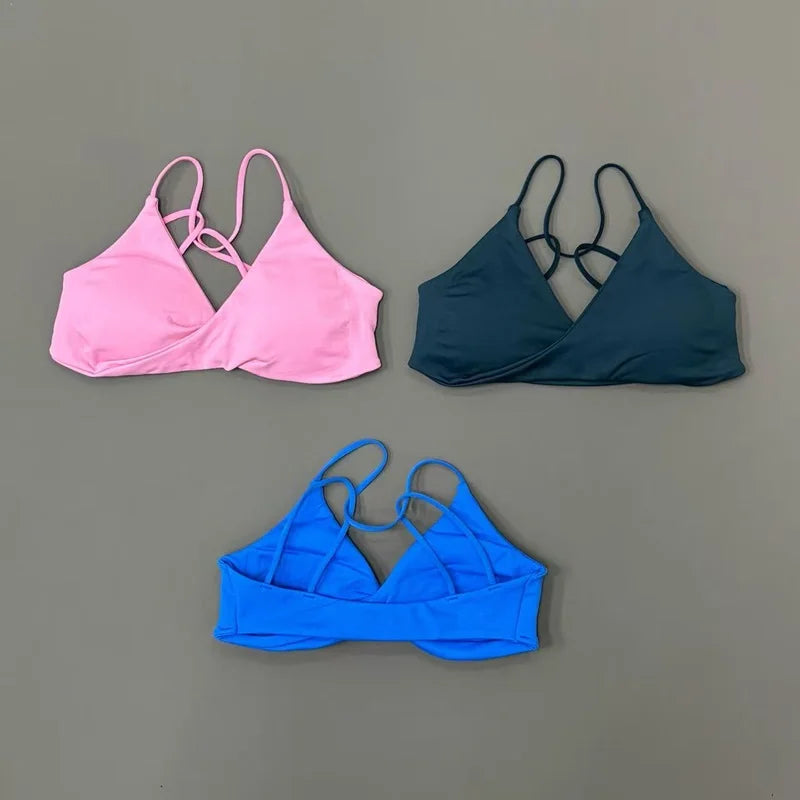 HISTELLO Vision Sports Bra Women Yoga Underwear Gym Running Exercise Backless Bra High Support Active Wear Fitness Workout Top - Matrix Studios