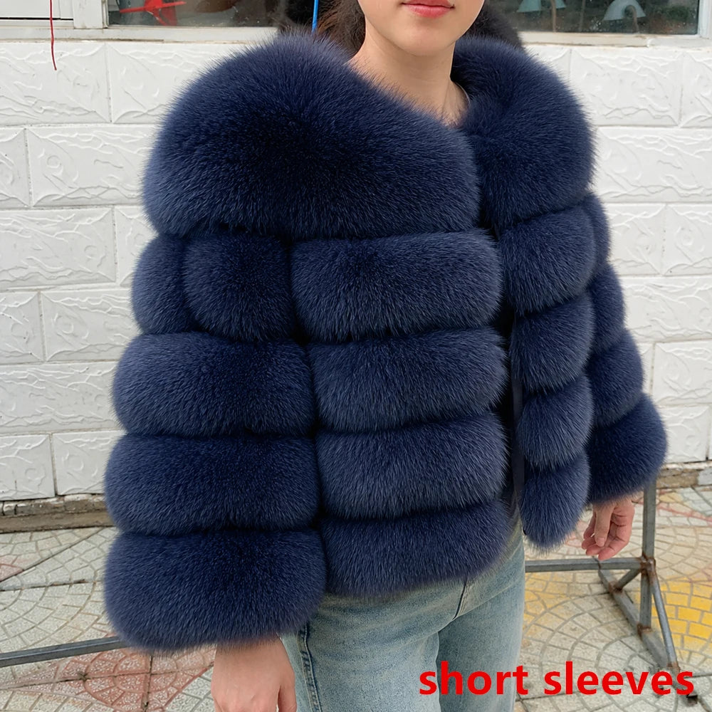 QUEENTINA Real Fox Fur Coat Winter Women'S New Fashion Furry 2025 Leather And Skin White Clothing Natural New In Coats & Jackets - Matrix Studios