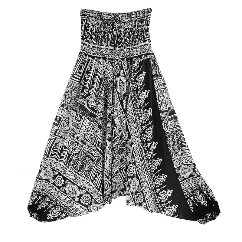Bohemian Pants Women Pantalones Mujer Hippie High Waist Rayon Harem Baggy Boho Yoga Beach Wear Pour Femme Calca Feminina Printed - Matrix Studios