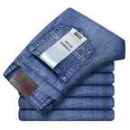 2026 New Style Business Men's Jeans Casual Straight Stretch Fashion Classic Blue Black Work Pant Denim Trousers Male Clothing - Matrix Studios