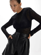 Women Elegant Soft Women Knited Pullover Sweater Lady Casual Crew Neck Long Sleeve Sweaters 2024 Spring Autumn Female Outwear - Matrix Studios