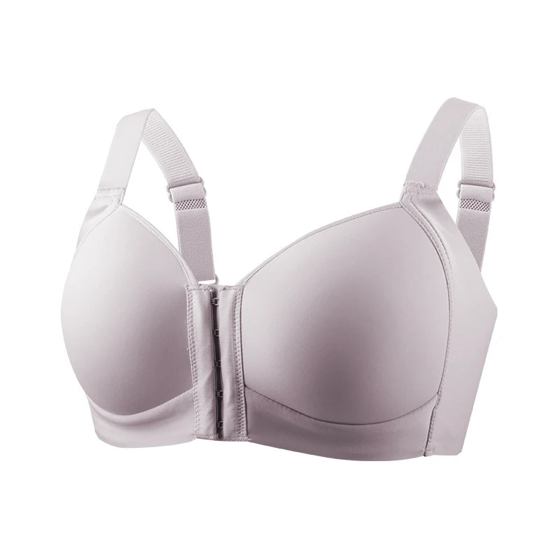 FallSweet Women's Front Closure Bra Plus Size Wireless Bralette Thin Cup Comfortable Underwear Mom Lingerie Seamless Brassiere - Matrix Studios
