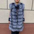HUA QIU MEI SI Natural Red Fox Fur Jacket for Women's Winter Warmth 100% True Fur Leather Jacket Red Fox Jacket - Matrix Studios