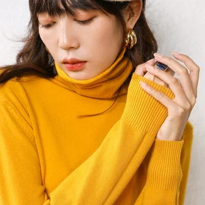 Autumn Winter Sweater Turtleneck Slim Fit Basic Pullovers 2025 Fashion Korean Knit Tops Bottoming Womens Sweater Stretch Jumpers - Matrix Studios
