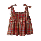 Y2K Hot Women Summer Acubi Japan Vintage Gyaru Tanks & Camis Lace Up Green Crop Top Plaid Strap Sleeveless Tank Tops Clothes - Matrix-studios.com
