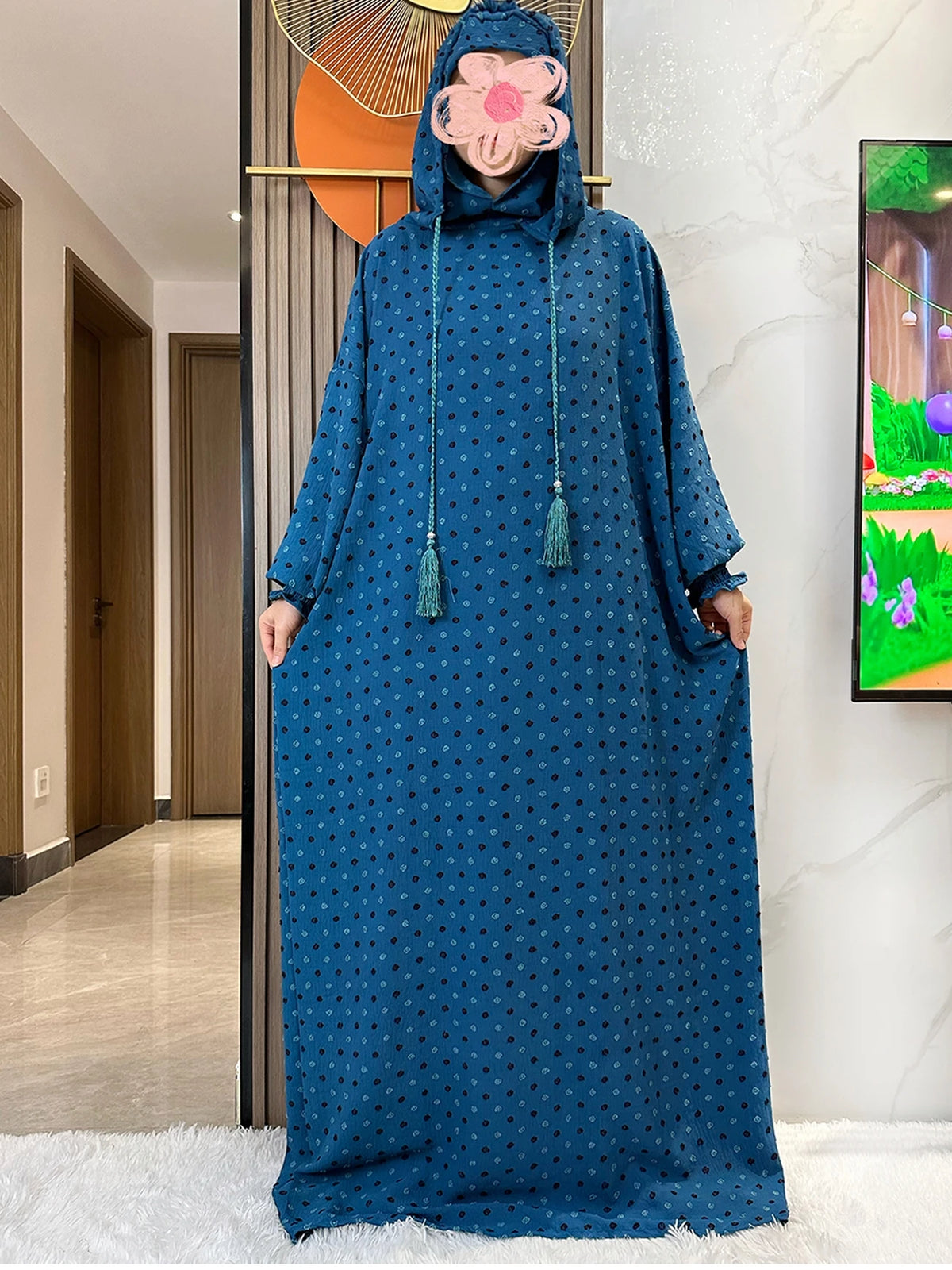 Latest Ramadan Soft Cotton Prayer Abaya Double Hats Dubai Turkey Islam Prayer Clothes Fabric Dresses Islam Women Dress Kaftan - Matrix-studios.com