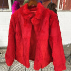 Fancy Rani Natural Rabbit Fur Coat Women Winter Jacket Real Leather And Fur Women's Clothing Female Outerwears With 2024 - Matrix Studios