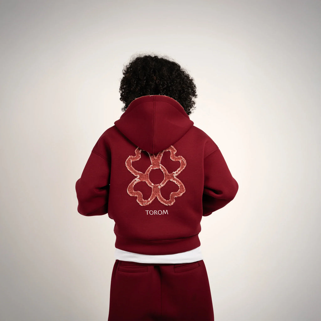 New TOROM Black Applique embroidery Personality Trend Zip Up Hooded Jackets Couple Hip-Hop Streetwear Classic Sweatshirt Men Ins