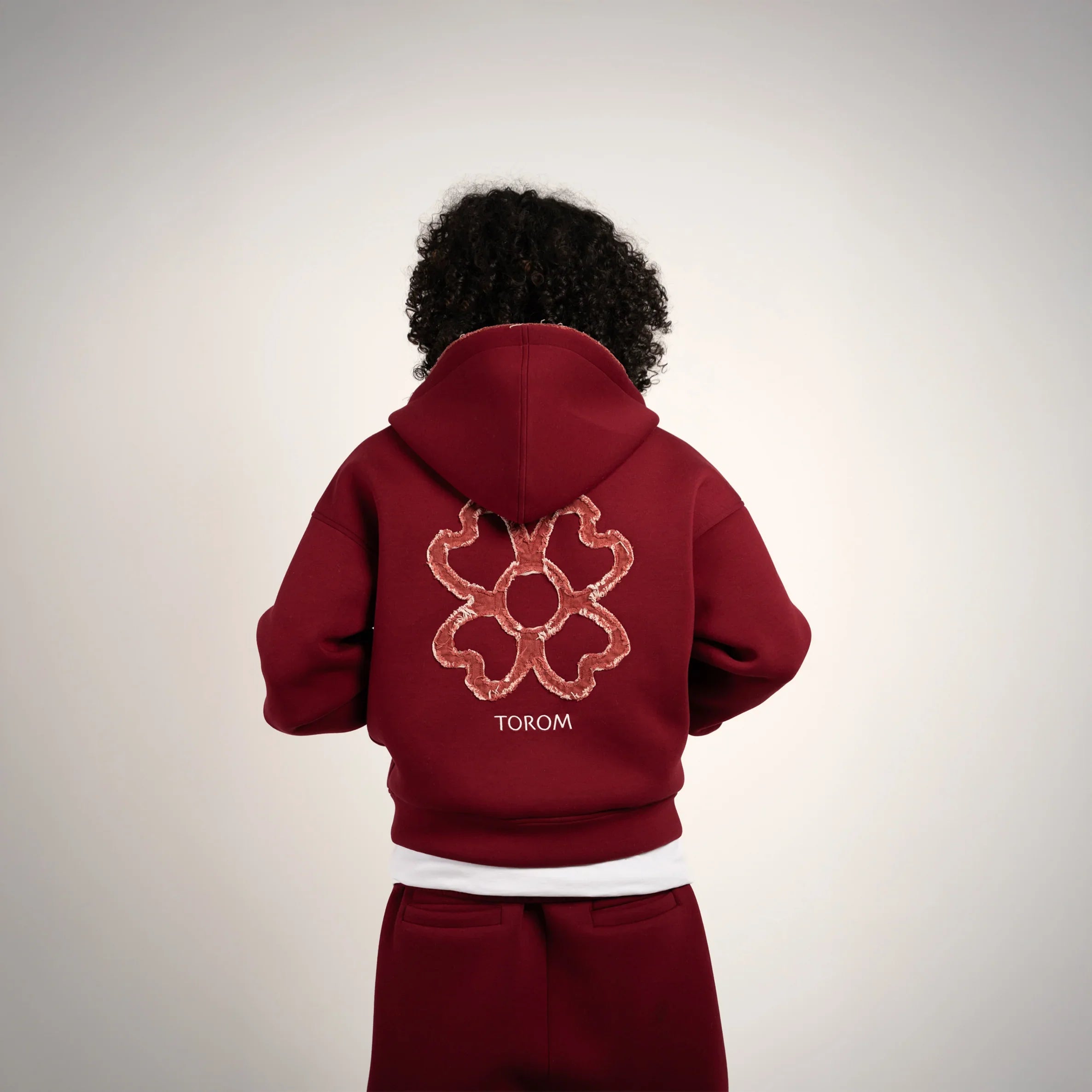 New TOROM Black Applique embroidery Personality Trend Zip Up Hooded Jackets Couple Hip-Hop Streetwear Classic Sweatshirt Men Ins