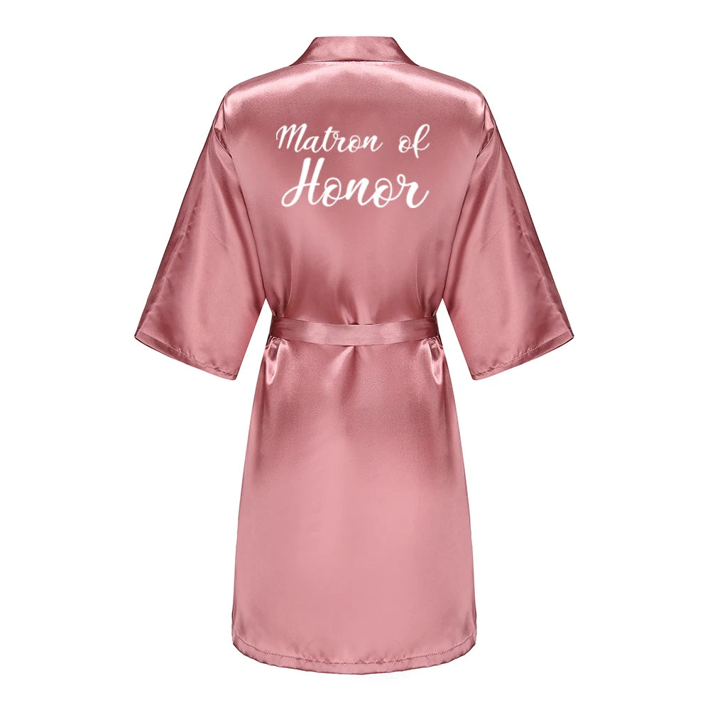 Wedding Bride Bridesmaid Robe Dressing Gown Sexy Women Bathrobe Nightgown Short Sleepwear Casual Flower Kimono Geisha M L XL - Matrix-studios.com