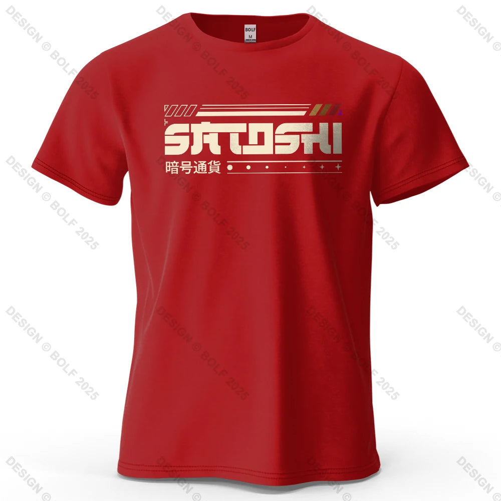 Satoshi and Crypto Printed Men's T-Shirt 100% Cotton Oversized Tech Theme Outfits Graphic Tees for Women Tops Tees Streetwear - Matrix-studios.com