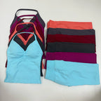 2 Pieces Set Yoga Leggings Set Women Backless Tank Tops High Waist Scrunch Gym Suit Fitness Clothes Outfit Yoga Set - Matrix-studios.com