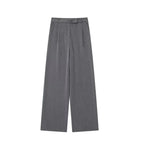 MUJER 2025 Women's Pants Beige Grey Black Wide Leg Pants Women High Waist Baggy Pants Woman Fashion Summer Office Trousers