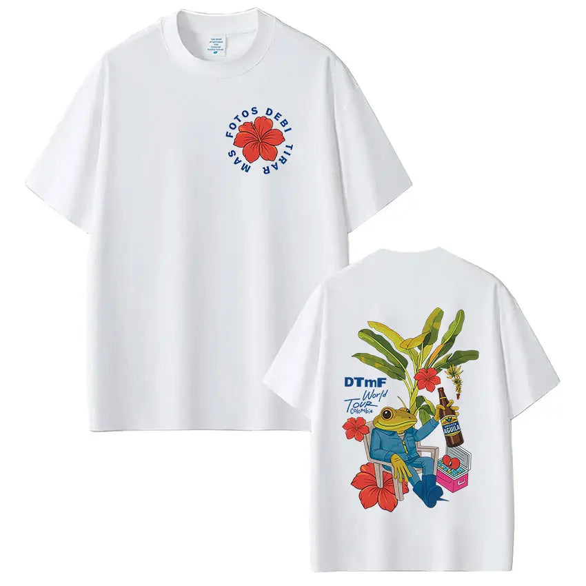 Rapper Bad Bunny T-shirt Debi Tirar Mas Fotos DTMF World Tour T Shirts Men's Women Fashion Vintage Hip Hop T-shirts Streetwear - Matrix Studios