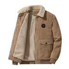 Men Corduroy Winter Coats Fleece Down Jackets Casual Jaquetas New Fashion Male Thicker Warm Parkas Short Winer Jackets Size 5XL - Matrix Studios