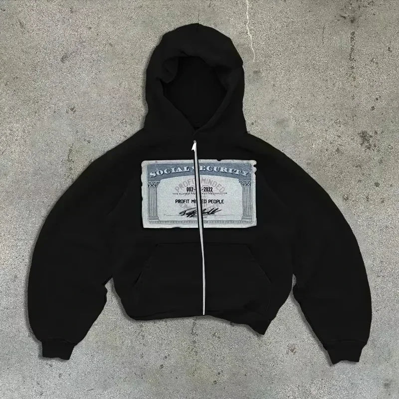 Zipper Hoodie Women Street Y2K New Punk American Hip Hop Joker Pattern 2025 Fleece Padded Sweatshirt Unisex Casual Hoodie - Matrix Studios