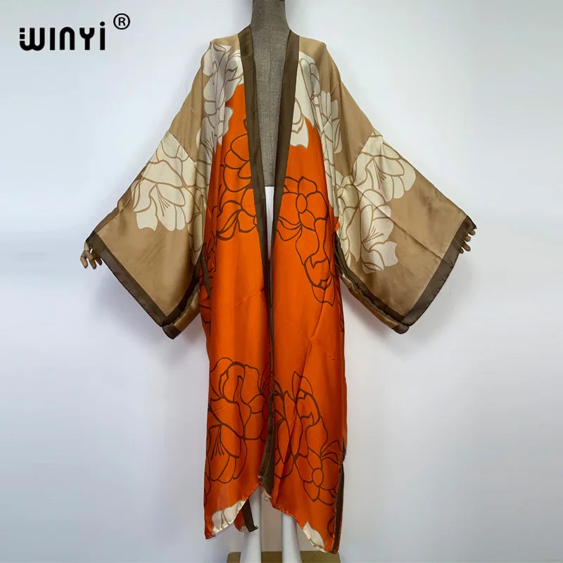 Europe WINYI new tunic bikini sweet lady pink boho Cardigan stitch Cocktail sexcy Boho Maxi Holiday Batwing Sleeve KIMONO mujer - Matrix Studios