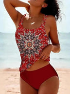 New Large-sized Swimwear with Multiple Prints - Tankini 1pc Swimsuit for Women - Matrix-studios.com