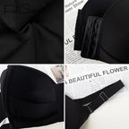 FallSweet Women's Front Closure Bra Plus Size Wireless Bralette Thin Cup Comfortable Underwear Mom Lingerie Seamless Brassiere - Matrix Studios