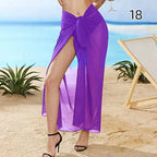 Summer Sexy Beach Skirts Women Beach Wear Chiffon Beach Wrap Skirt Towel Long Sarong Cover Up Sexy Bikini Scarf - Matrix Studios