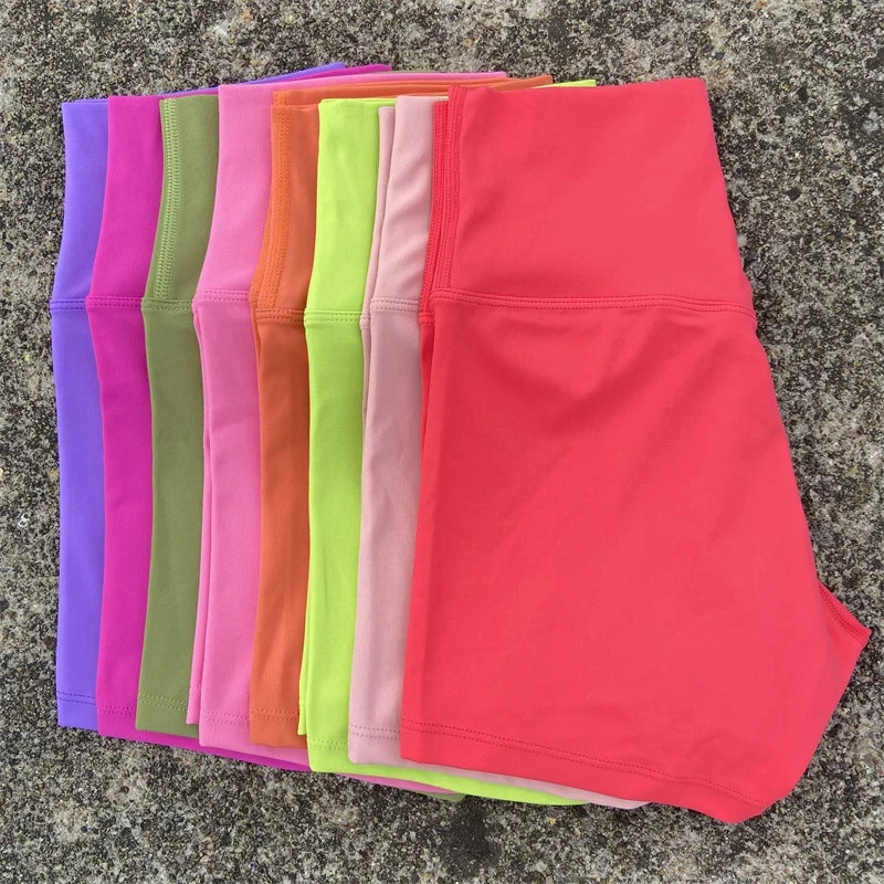 Sexy Solid Color Women Fitness Sport Short High Waist Athletic Yoga Short Leg Cycling Comprehensive Training Jogging Squat Proof - Matrix Studios