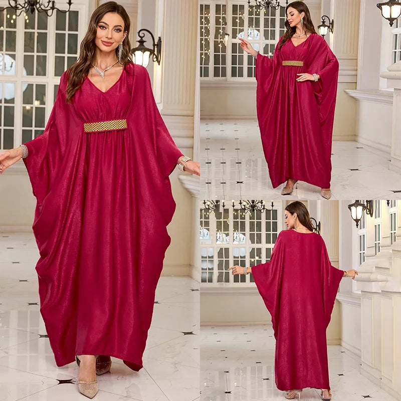 Women Embroidered Long Caftans Plus Size Kaftan Dresses Beach Bathing Suit Cover Up Moomoo Dress Moroccan Robe - Matrix Studios