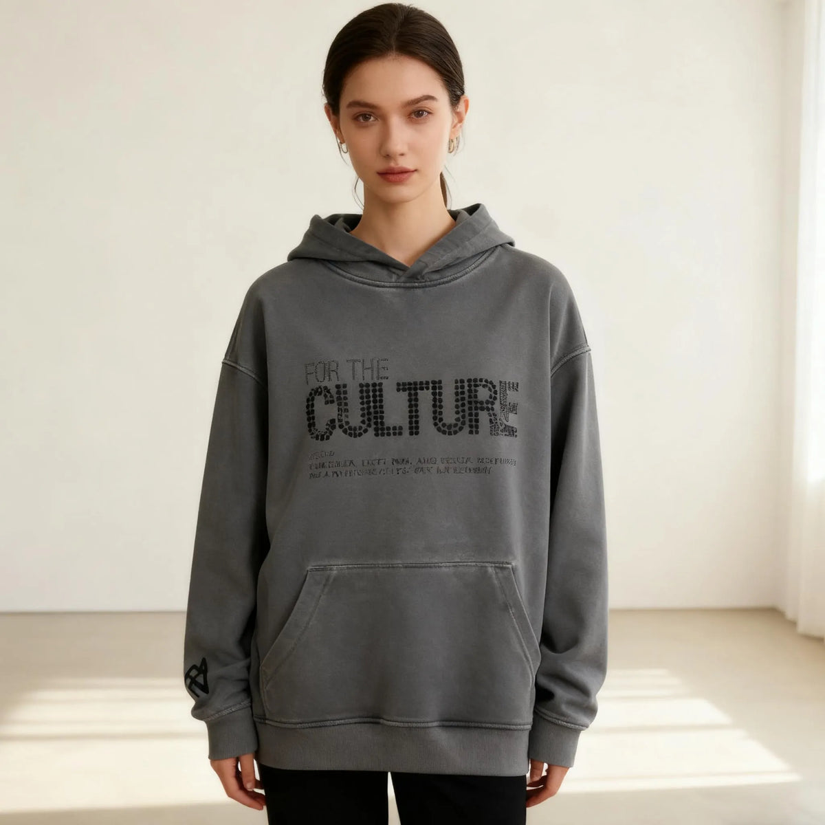 Retro Fashion Hoodies Autumn Winter New Loose American Personalized Clothing Trend Letter Rhinestones Trendy Streetwear - Matrix Studios