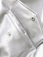 Ailegogo Streetwear Women Retro Loose Short Pu Faux Leather Jacket Spring Autumn Female Zipper Coat Vintage Moto Biker Outwear - Matrix Studios