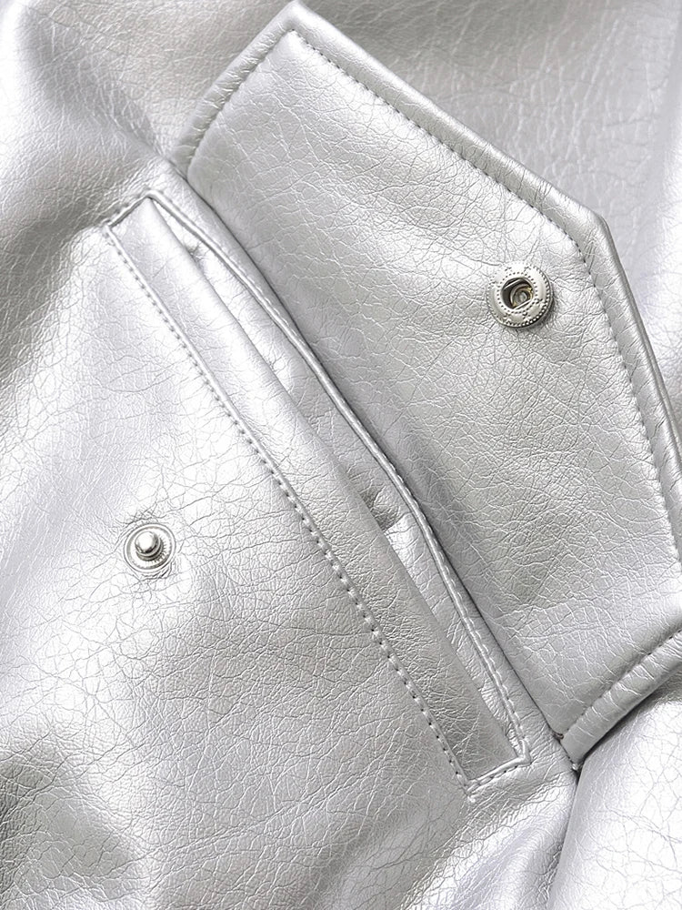Ailegogo Streetwear Women Retro Loose Short Pu Faux Leather Jacket Spring Autumn Female Zipper Coat Vintage Moto Biker Outwear - Matrix Studios