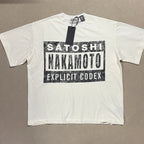 Apricot Color Satoshi Nakamoto Hole T Shirt Men Women Tee Tops T-Shirt - Matrix-studios.com