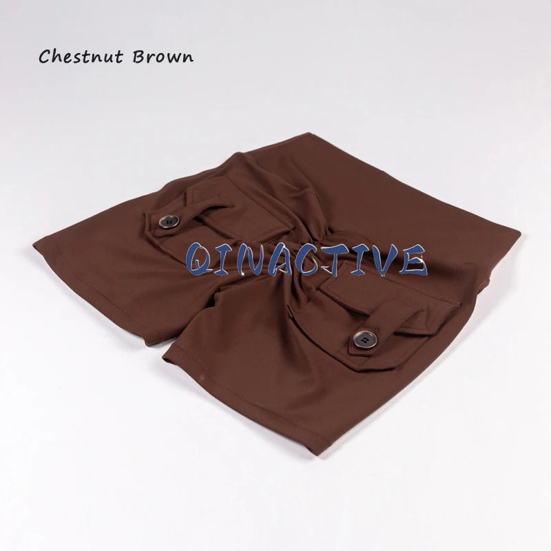 QINACTIVE Yoga Shorts for Women Pocket Scrunched Butt Gym Leggings High Waist Push Up Tights Sexy Booty Sports Shorts Fitness - Matrix Studios