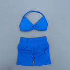 2 Piece Sports Gym Set Strappy Bra Yoga Underwear Short Sport Leggings Bicycle Running Sportswear Woman Seamless Yoga Set - Matrix-studios.com