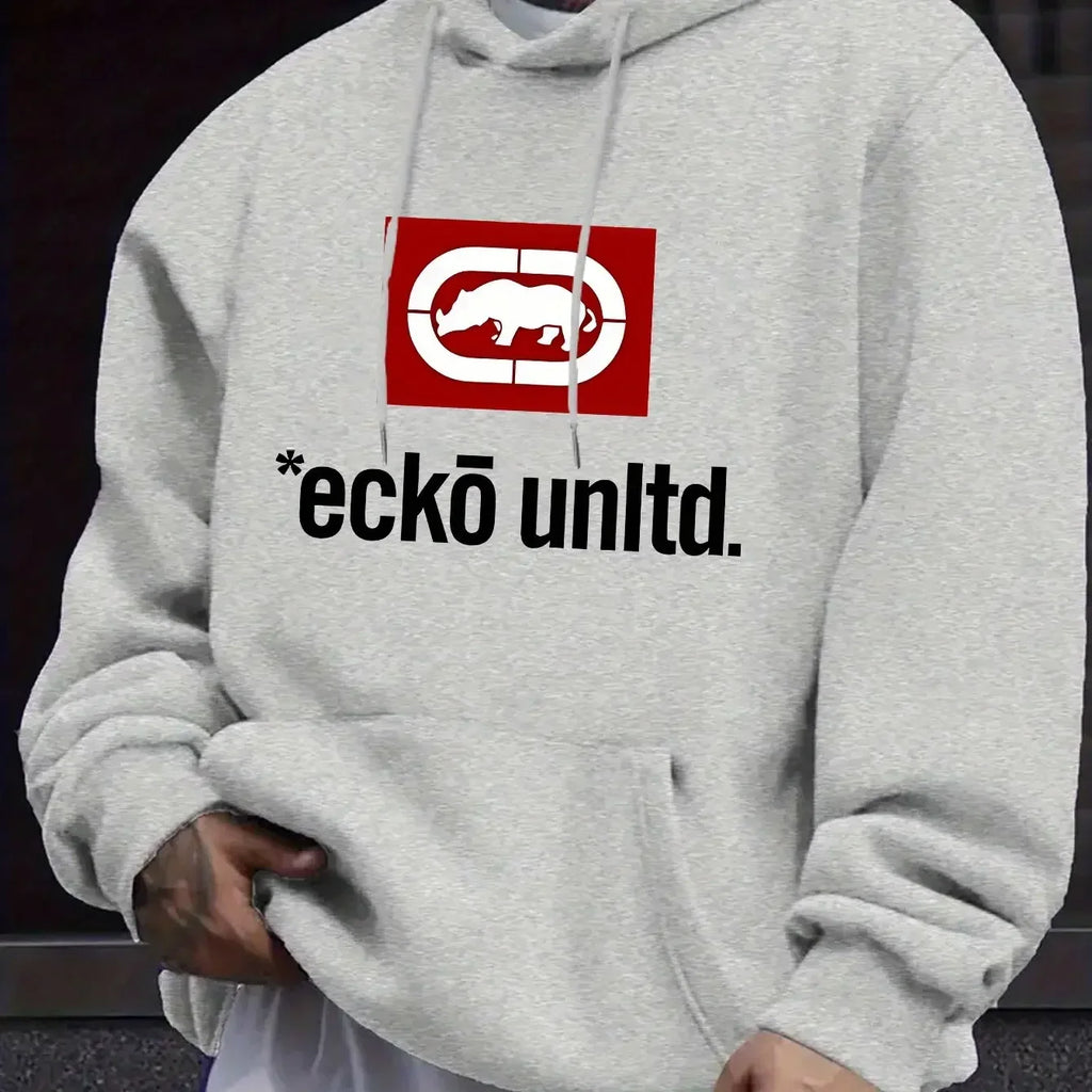 Men's Hoodie with Graphic "Ecko Unlimited" - Casual Sweater Long Sleeves Regular Fit Autumn/Winter Casual Hoodie - Matrix Studios