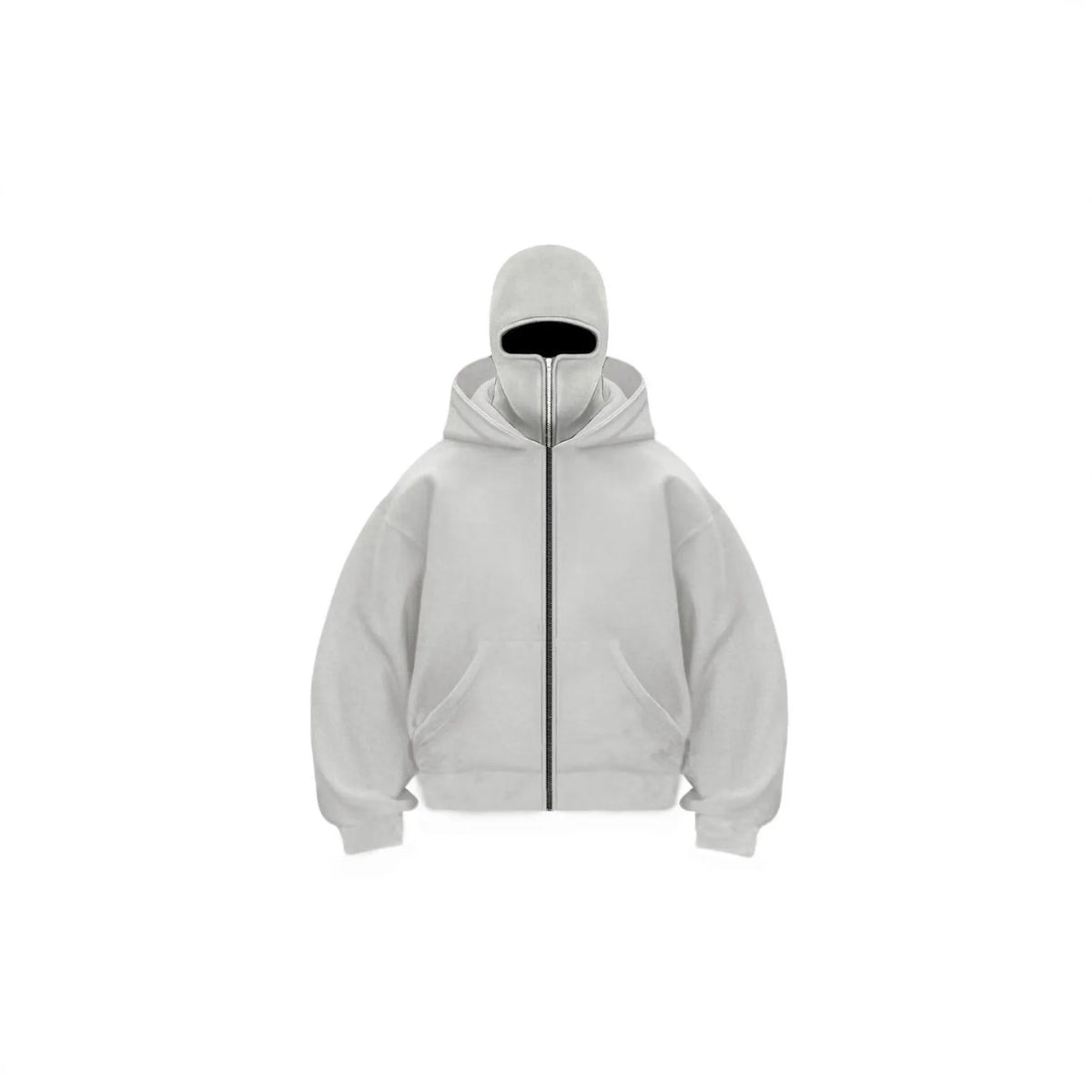 2025 Autumn Men Balaclava Y2K Gothic Harajuku Winter New Item Double Hooded Sweatshirt Men's Hooded Mask Zipper Sportswear Women - Matrix Studios