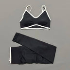 2Pcs HISTELLO Women's Seamless Yoga Fitness Set Ignite Sculpt Scrunch Leggings Strappy Halter Bra Gym Sports Fitness Outfit - Matrix-studios.com