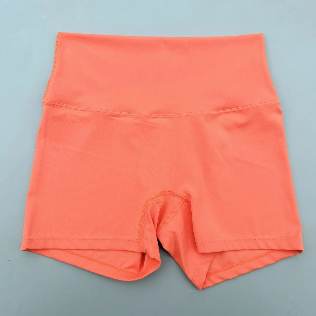 Solid Color Women Fitness Sport Short High Waist Yoga Short Legging Bike Soft Squatting Proof Comprehensive Training Jog Athleti - Matrix Studios
