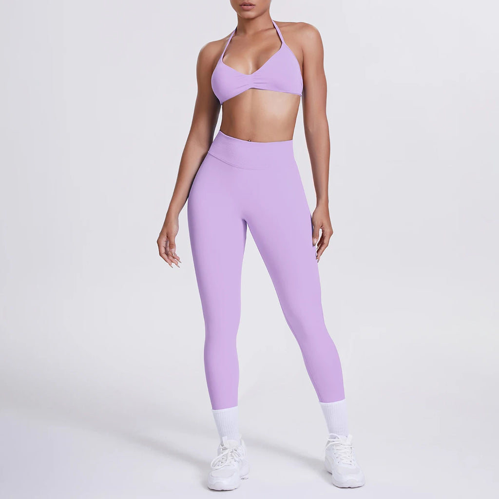 Women 2pcs Patchwork Sport Yoga Suit Training Sleeveless Sport Gym Tops Tummy Control Slimming Booty Leggings Yoga Suit Sports - Matrix-studios.com