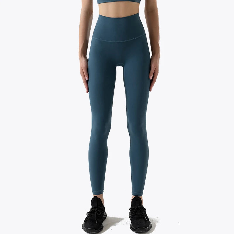 SOISOU Nylon Yoga Pants Gym Leggings Women Girl Fitness Soft Tights High Waist Elastic Breathable No T Line Sports Pants - Matrix-studios.com