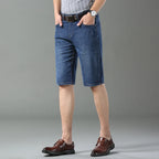 Summer Shorts Jeans Men Denim Pants Stretch Black Fashion Design Men's Jeans Slim Straight Male Short Jeans - Matrix Studios