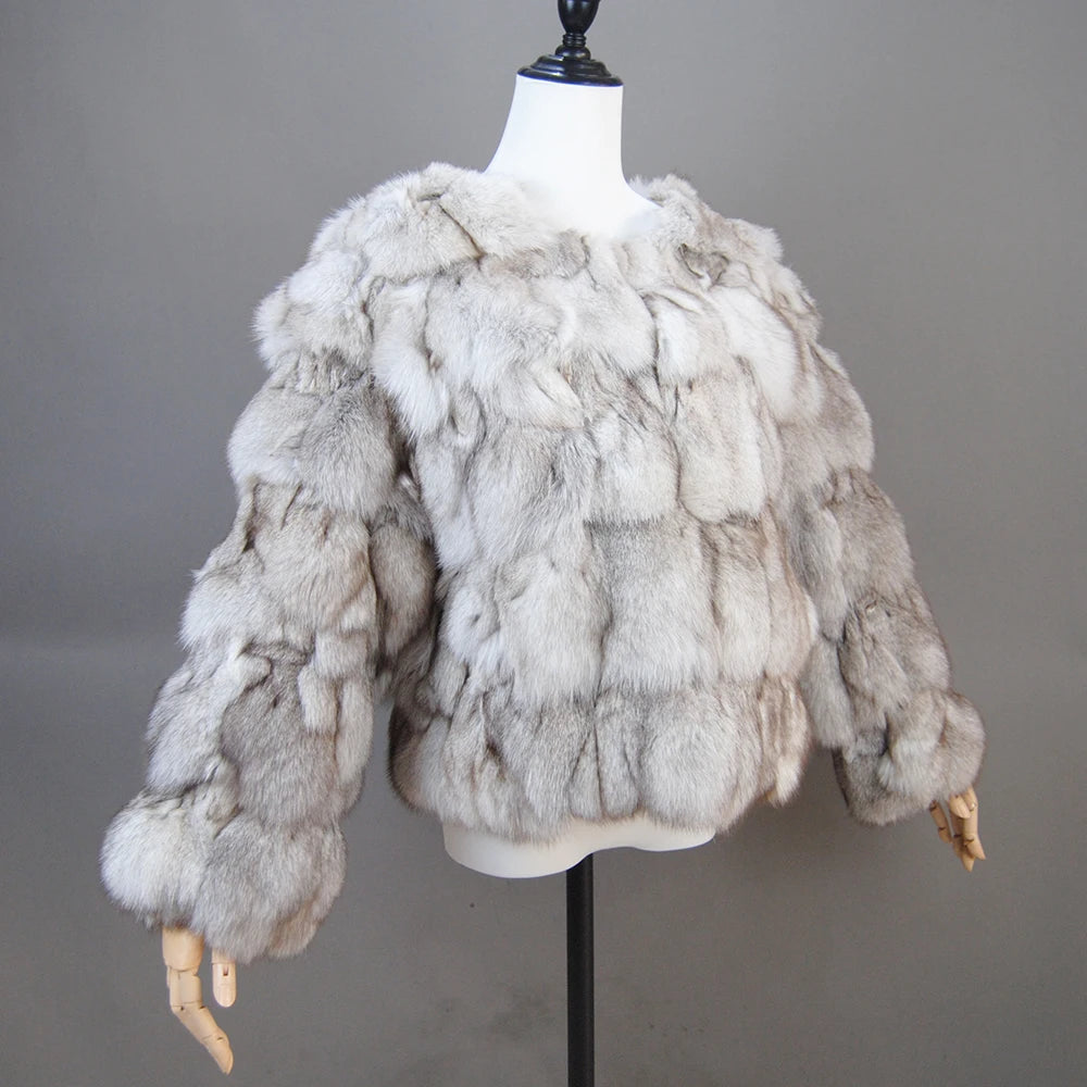 2026 New Style Real Fur Coat 100% Natural Fur Jacket Female Winter Warm Leather Fox Fur Coat High Quality Fur Vest - Matrix Studios