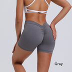 DIAS FIT JOY V-Back Shorts High Waisted Hip Lifting Yoga Shorts Women's Nylon Tight Fitting Shorts Training Sports Fitness Pants - Matrix Studios