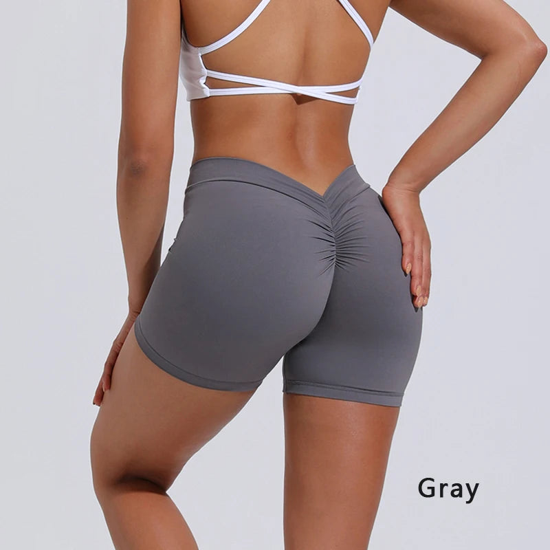 DIAS FIT JOY V-Back Shorts High Waisted Hip Lifting Yoga Shorts Women's Nylon Tight Fitting Shorts Training Sports Fitness Pants - Matrix Studios