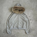Millennial Y2K Vintage Spice Girl Slim Waist Pink Zipper Hooded Hoodie Jacket Female Autumn/Winter Design Sense Woolly Hat - Matrix Studios